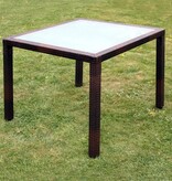 VidaXL 5-delige Tuinset met kussens poly rattan bruin