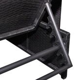 VidaXL Tuinstoelen 2 st verstelbaar met tafel poly rattan zwart