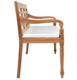 VidaXL Bank Batavia met kussens 150 cm teakhout