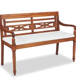 VidaXL 4-delige Loungeset met kussens massief teakhout