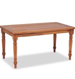 VidaXL 4-delige Loungeset met kussens massief teakhout