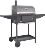 VidaXL Houtskoolbarbecue met onderplank zwart