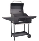 VidaXL Houtskoolbarbecue met onderplank zwart