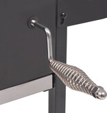 VidaXL Houtskoolbarbecue met onderplank zwart