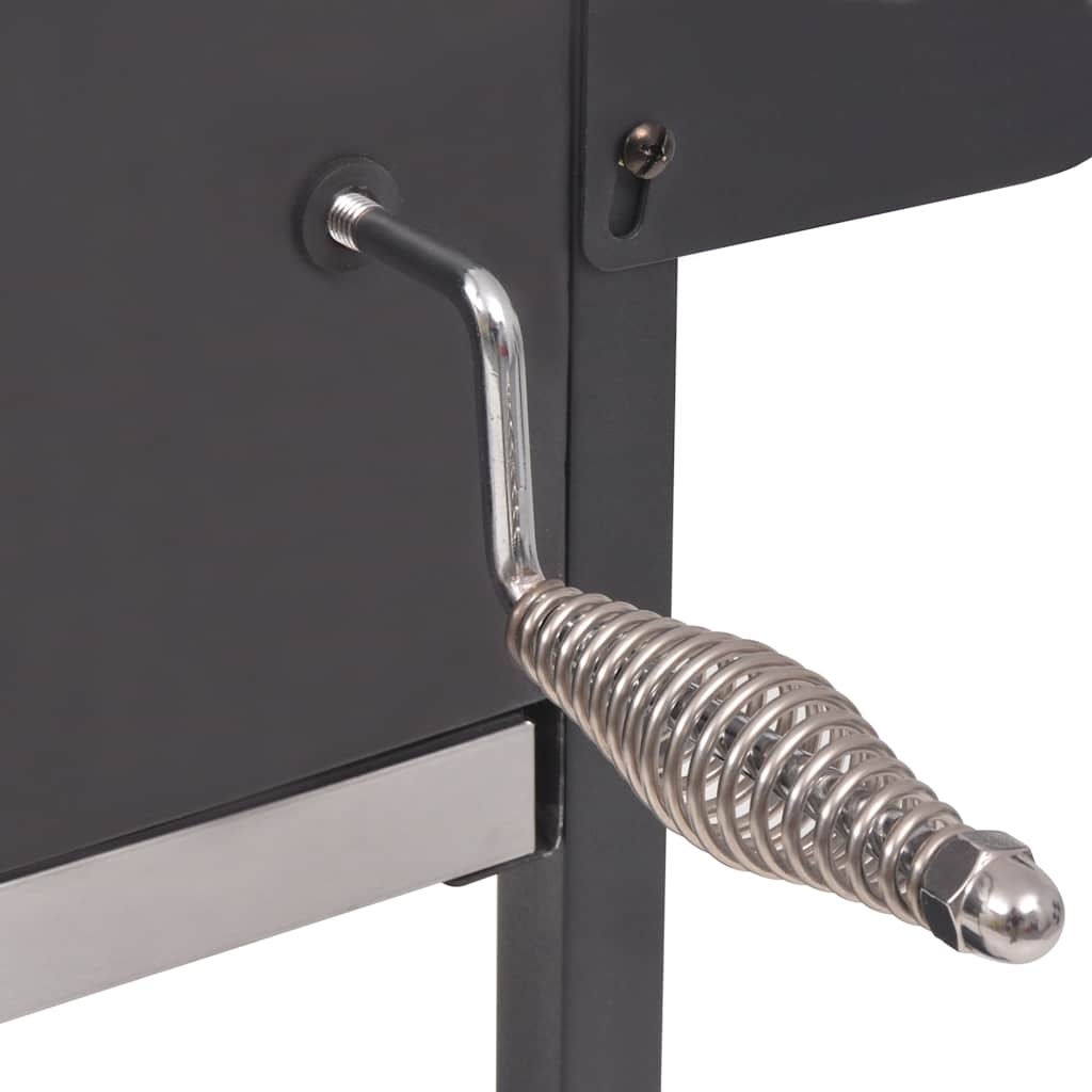 VidaXL Houtskoolbarbecue met onderplank zwart