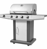 VidaXL Gas Barbecue Grill Zilver Roestvrij staal