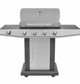 VidaXL Gas Barbecue Grill Zilver Roestvrij staal