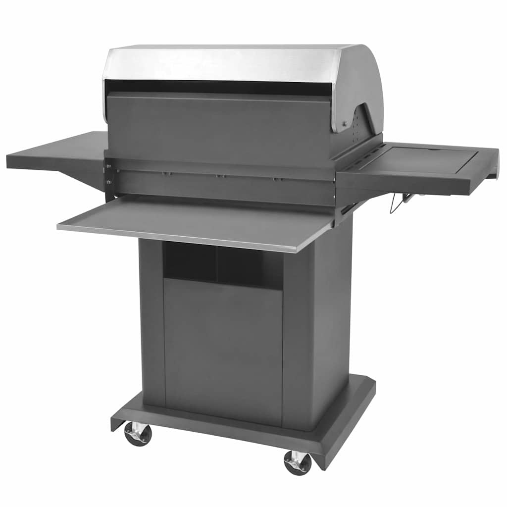 VidaXL Gas Barbecue Grill Zilver Roestvrij staal