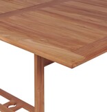 VidaXL 11-delige Tuinset met klapstoelen massief teakhout