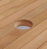 VidaXL 11-delige Tuinset met klapstoelen massief teakhout