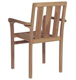 VidaXL Tuinstoelen stapelbaar 2 st massief teakhout