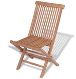 VidaXL Tuinstoelen inklapbaar 4 st massief teakhout