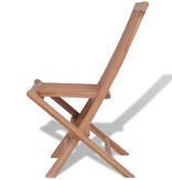 VidaXL Tuinstoelen inklapbaar 4 st massief teakhout