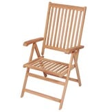 VidaXL Tuinstoelen 2 st verstelbaar massief teakhout