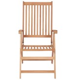 VidaXL Tuinstoelen 2 st verstelbaar massief teakhout