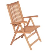 VidaXL Tuinstoelen 2 st verstelbaar massief teakhout