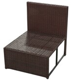 VidaXL 8-delige Loungeset met kussens poly rattan bruin