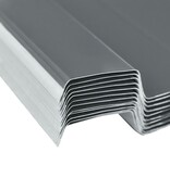VidaXL 12 st Dakpanelen gegalvaniseerd staal grijs