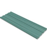 VidaXL 12st Dakpanelen gegalvaniseerd staal groen