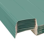 VidaXL 12st Dakpanelen gegalvaniseerd staal groen