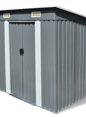VidaXL Tuinschuur metaal grijs