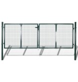 VidaXL Hekpoort staal 306x125 cm groen