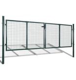 VidaXL Hekpoort staal 306x125 cm groen