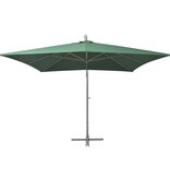 VidaXL Zweefparasol met aluminium paal 300x300 cm groen