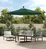 VidaXL Zweefparasol met LED-verlichting en metalen paal 300 cm groen