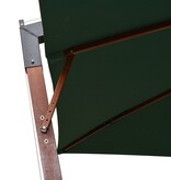 VidaXL Zweefparasol met houten paal 300x300 cm groen