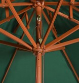 VidaXL Dubbeldekker parasol 270x270 cm houten paal groen