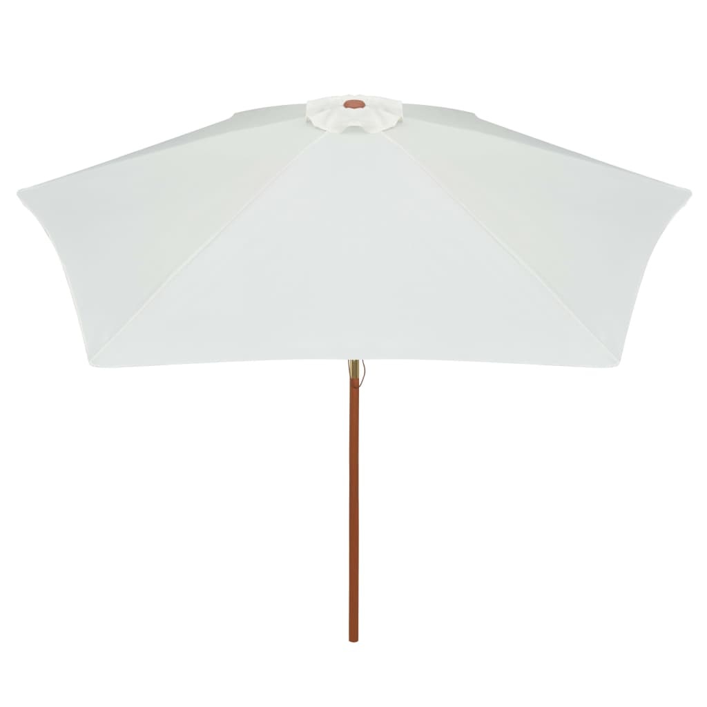 VidaXL Parasol 270x270 cm houten paal crèmewit