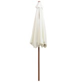 VidaXL Parasol 270x270 cm houten paal crèmewit
