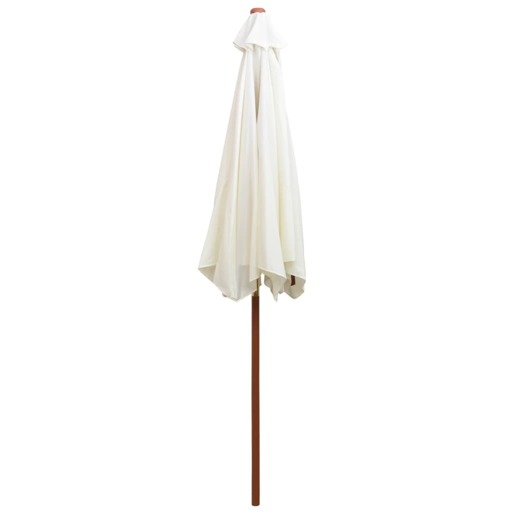 VidaXL Parasol 270x270 cm houten paal crèmewit