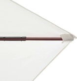 VidaXL Parasol met houten paal 200x300 cm crèmewit