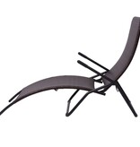 VidaXL Inklapbaar ligbed poly rattan bruin