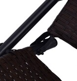 VidaXL Inklapbaar ligbed poly rattan bruin