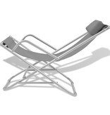 VidaXL Terrasstoelen verstelbaar 2 st staal grijs