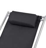 VidaXL Terrasstoelen verstelbaar 2 st staal zwart