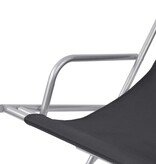 VidaXL Terrasstoelen verstelbaar 2 st staal zwart