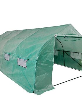 VidaXL Tuinkas walk-in draagbare polytunnel met stalen frame 18 m²
