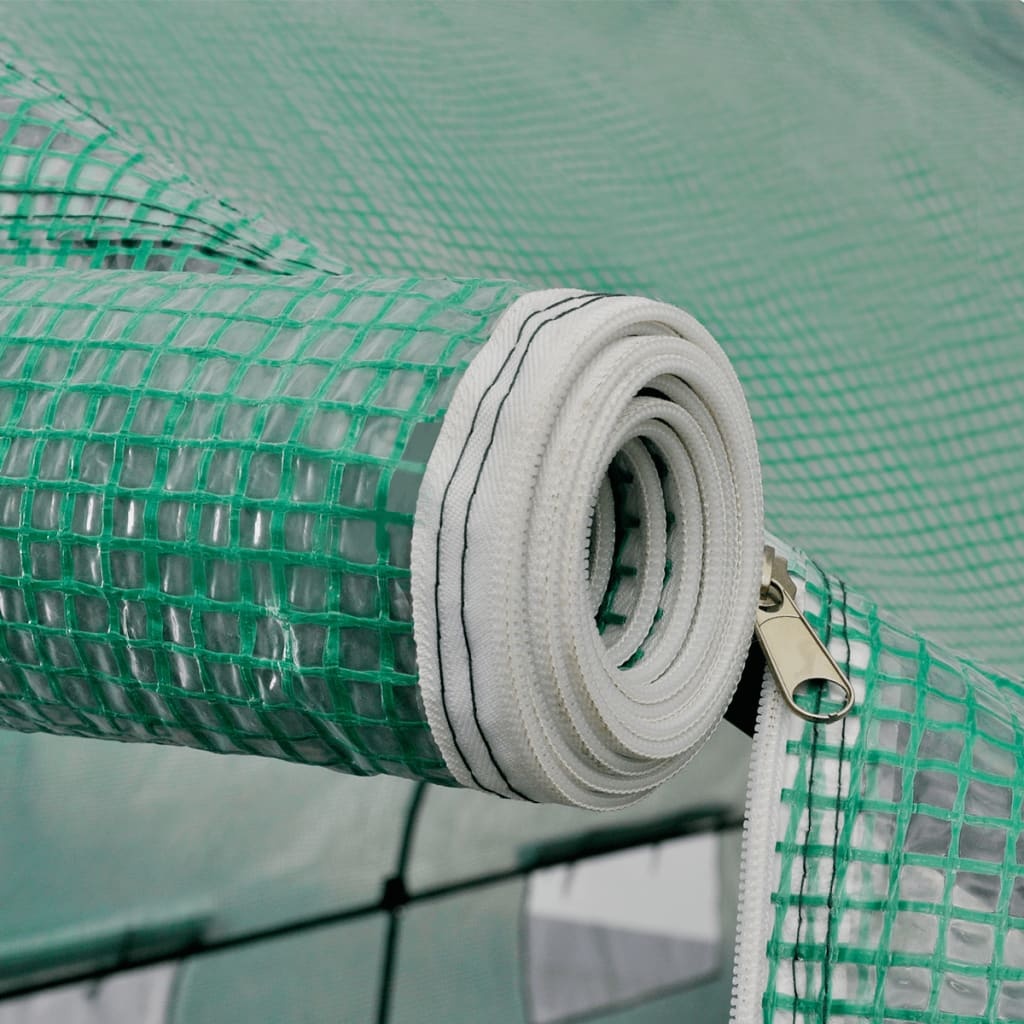 VidaXL Tuinkas walk-in draagbare polytunnel met stalen frame 18 m²