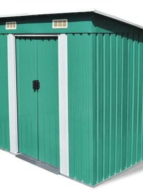 VidaXL Tuinschuur metaal groen
