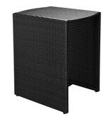 VidaXL 3-delige Bistroset met kussens poly rattan zwart