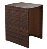 VidaXL 3-delige Bistroset met kussens poly rattan bruin