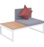VidaXL 5-delige Loungeset met kussens aluminium en HKC