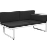 VidaXL 5-delige Loungeset textileen aluminium zwart