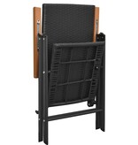 VidaXL Tuinstoelen stapelbaar 2 st poly rattan zwart