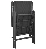 VidaXL Tuinstoelen stapelbaar 2 st poly rattan zwart