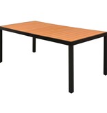 VidaXL Tuintafel 185x90x74 cm aluminium en HKC bruin